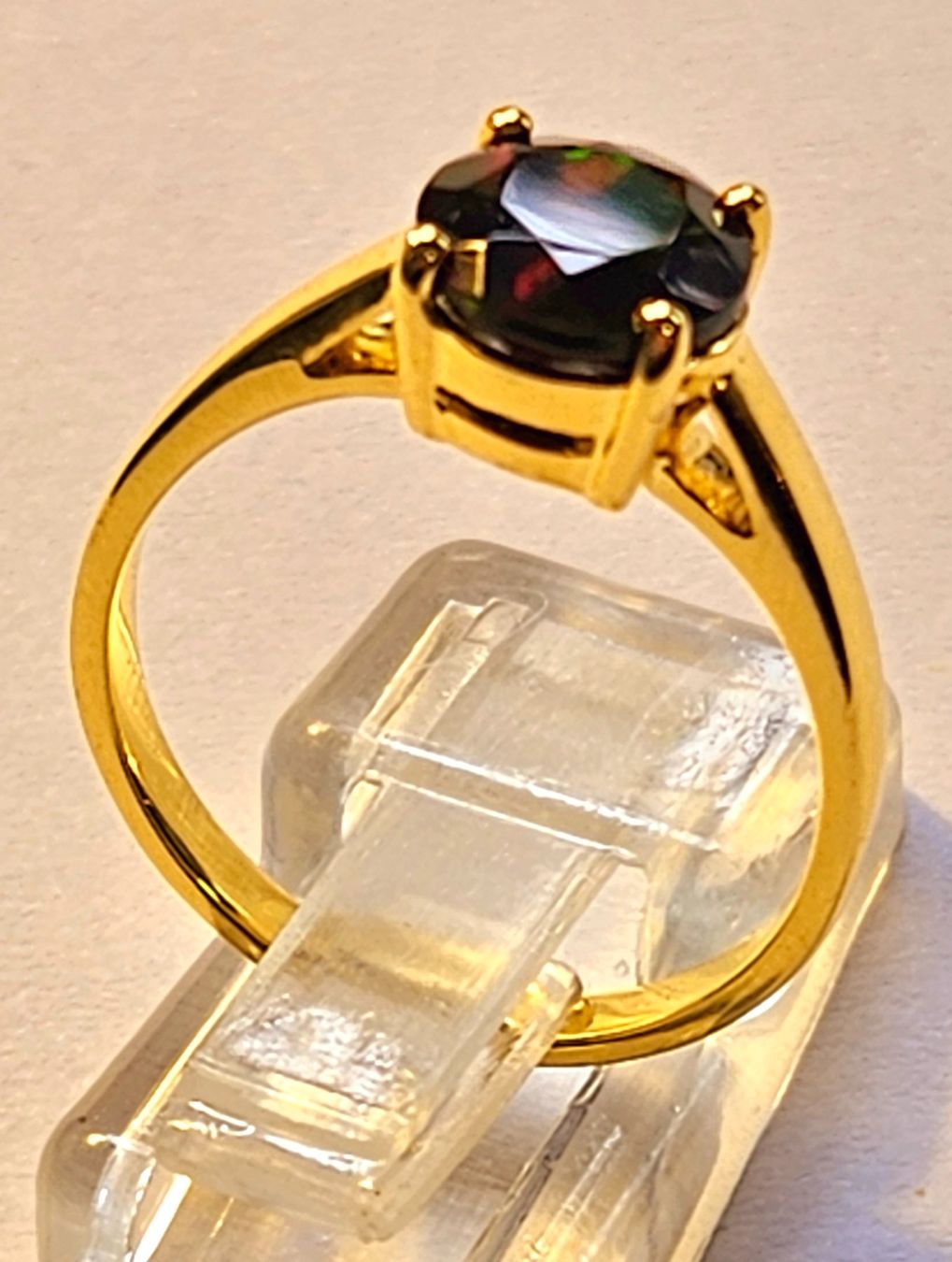 Anelli: Goldring mit tiefrotem Edelstein – Nuovo e nell'imballaggio originale da Zürich venduto da adriben 5