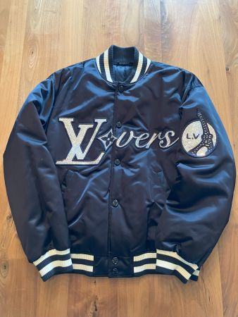Louis Vuitton AS Lovers Baseball Blouson, schwarz, Gr. 46