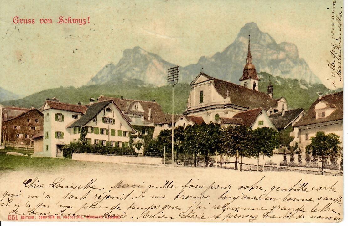 Cartes postales: Gruss von Schwyz  1902 – D'occasion à Hochdorf par Ziegel-16