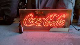 Coca Cola Neon Reklame + 12 Gläser aus den 90ern