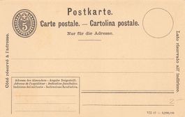 Postkarte Ganzsache ungelaufen - 5 Rp - VII 07 - 6,288,000