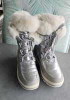 Winterstiefel gefüttert silber grau Grösse 39, Neu