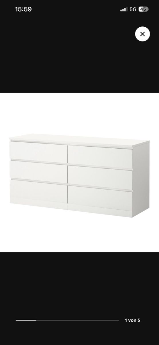 Ikea Cassettiere: Malm IKEA Weisse Kommode / Schubladenkommode, gut erhalten – Usato da Bazenheid venduto da tab_w525 1