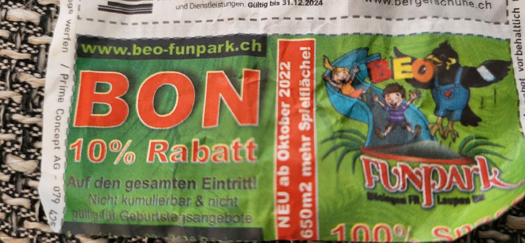 Buoni: Gutschein Beo Funpark – Nuovo e nell'imballaggio originale da Uttigen venduto da TomTom_