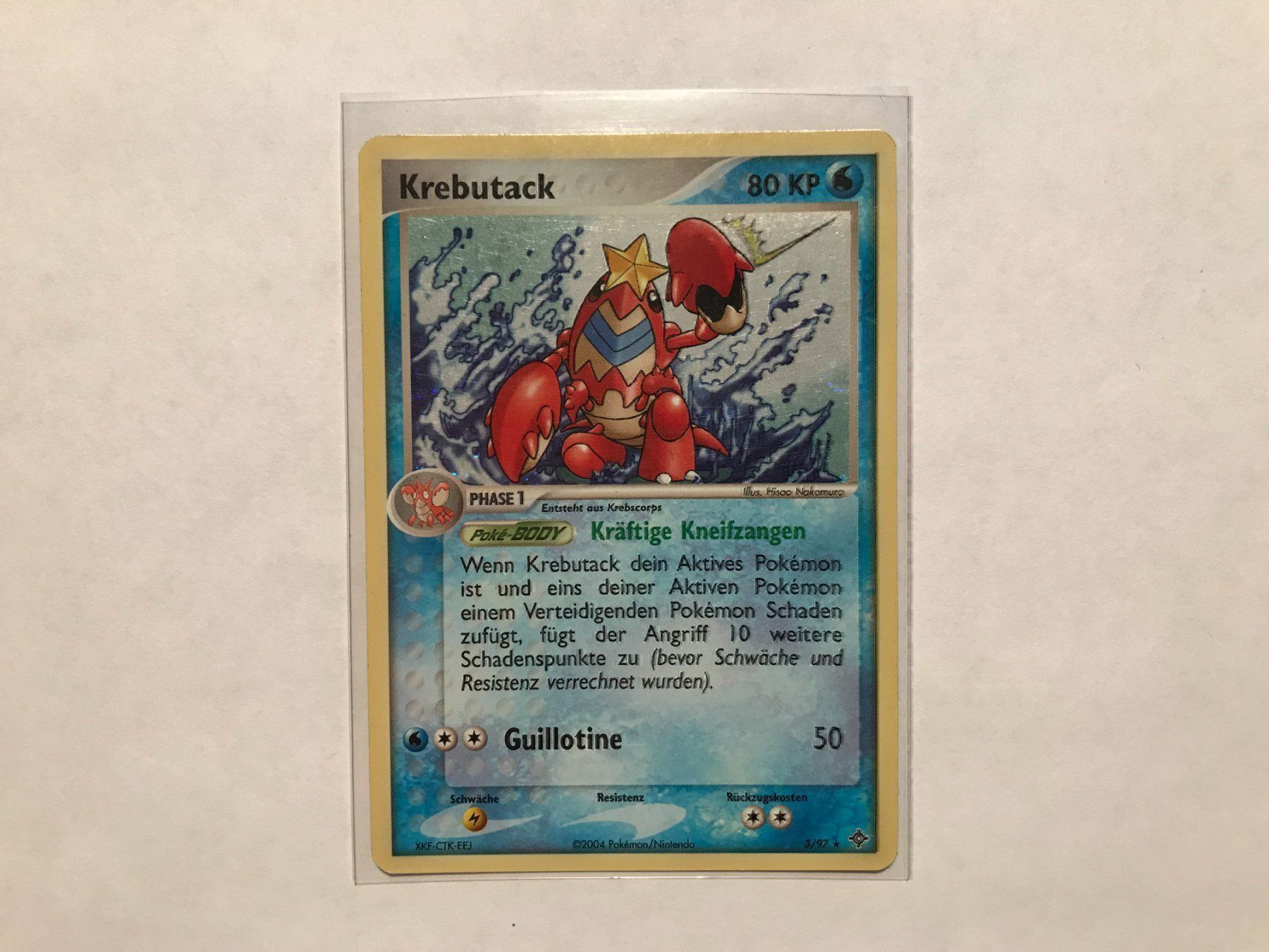 Pokémon Sammelbilder & Trading cards: Krebutack holo – Gebraucht aus Hagendorn von Pokecollectorch