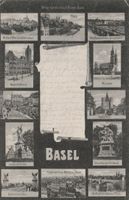 CH 256 Basel, mit 12 kleinen Einzelbildern, 1905