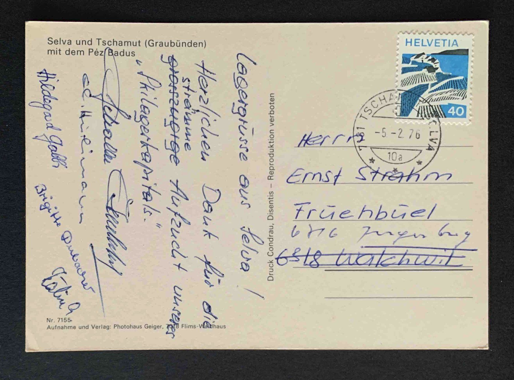 Cartoline postali: AK Selva und Tschamut Pez Badus – Usato da Goldau venduto da artelier1 1