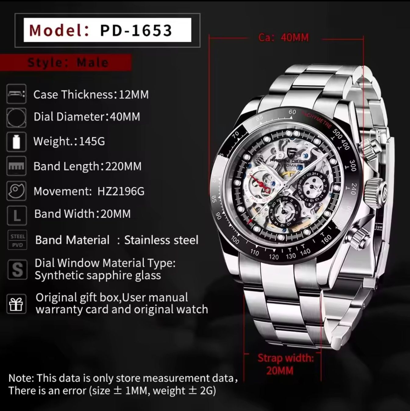 Pagani Design Uhren: Neue Pagani Design Herren Uhr – Neu und originalverpackt aus Suhr von sjay.Cv 6