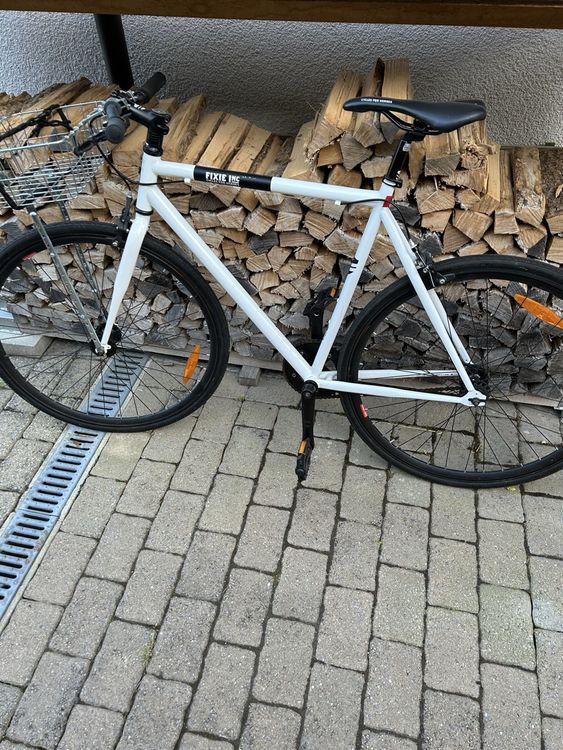Velo Fahrrad Fixie Inc Singlespeed weiss Wald basket (Gebraucht) in ...