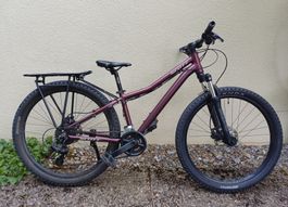 Fahrrad Judendliche/Kinder weinrot mit Gepäckträger