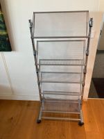 Prospektständer Metall Silber mit Rollen 5 Fächer gebraucht