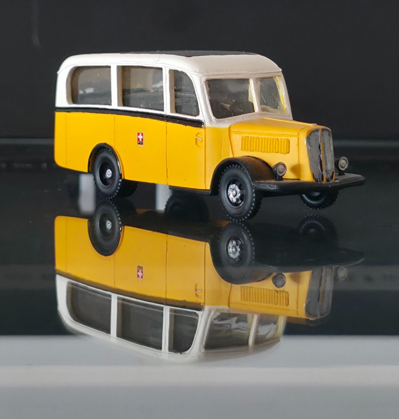 Rietze Voitures modèles: HB Model PTT PostAuto Bus Saurer LCBD2 1:87 – D'occasion à Therwil par Wat_975y