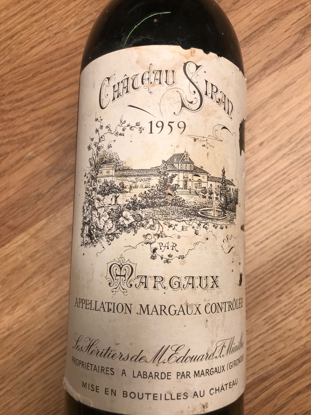 Château Margaux Wein: Château Sirad Margaux 1959 – Gebraucht aus Waldenburg von Oliro75 1