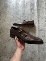 Santoni Goodyear double monk strap dress shoes, size 11