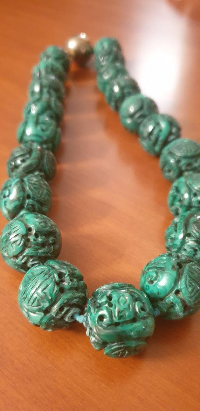 Catenine: Schöne Malachit Kette – Usato da Schaffhausen venduto da peggi77755