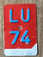 LU 74 - VELONUMMER - FAHRRADSCHILD - PLAQUE DE VELO - LU 74