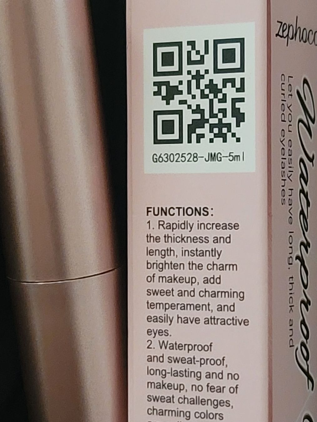 Make-up: Zephoco, Waterproof Mascara White, blanche mascara, Weiss – Neu und originalverpackt aus Zollikerberg von Nice_Name 4