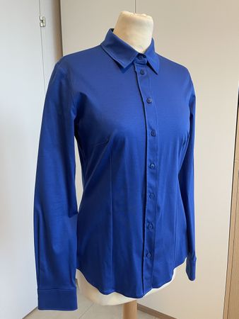 Gerry Weber Damen Hemdbluse Baumwolle Stretch S Saphir blau