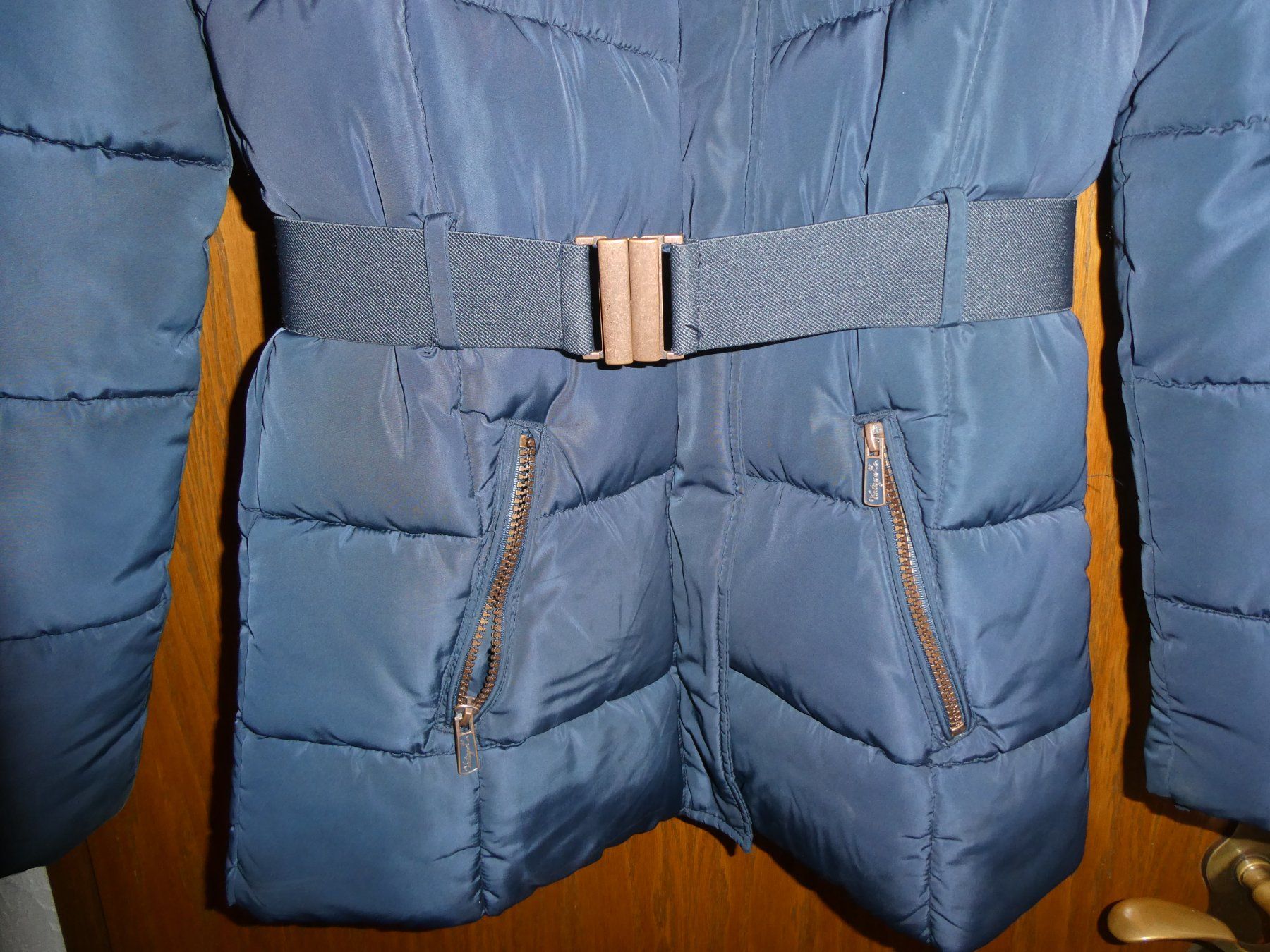 Jacken & Mäntel: Winterjacke, dunkelblau, Grösse 170 mit Gürtel – Gebraucht aus Mels von KOSL 2