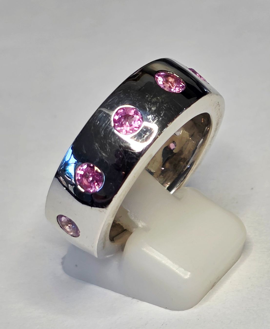 Bagues: Silber Fingerring mit rosa Edelsteinen – Neuf (Voir description) à Zürich par benedikt12 9