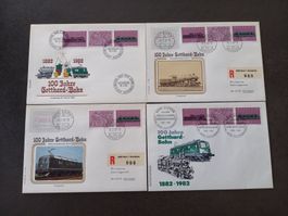 4 FDC 100 Jahre Gotthard-Bahn