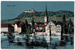 Stein am Rhein, schöne Künstlerkarte, gelaufen 1911