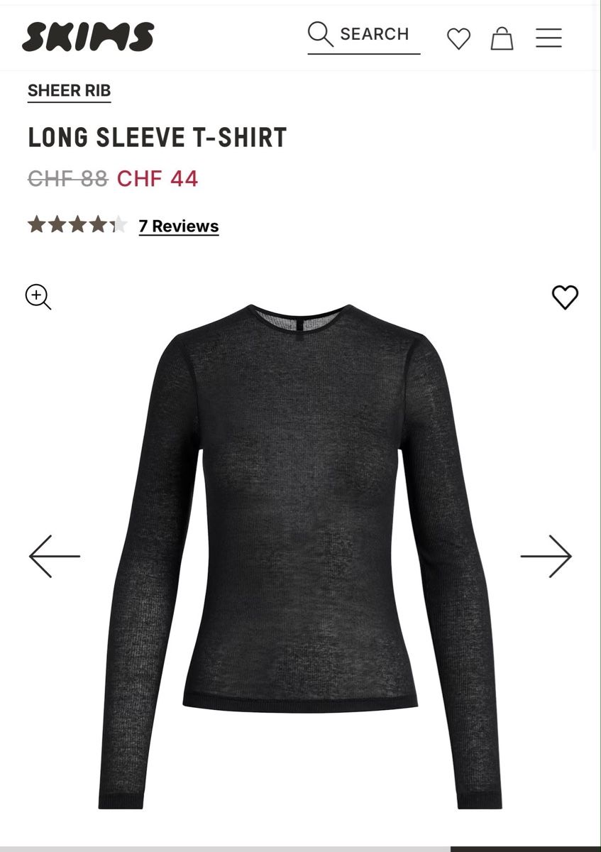 Skims T-Shirts: Skims Longsleve T-Shirt – Neu und originalverpackt aus Hochfelden von mat_m29w