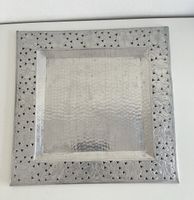 XXL Aluminium Dekotablett / 49 x 49, silber 