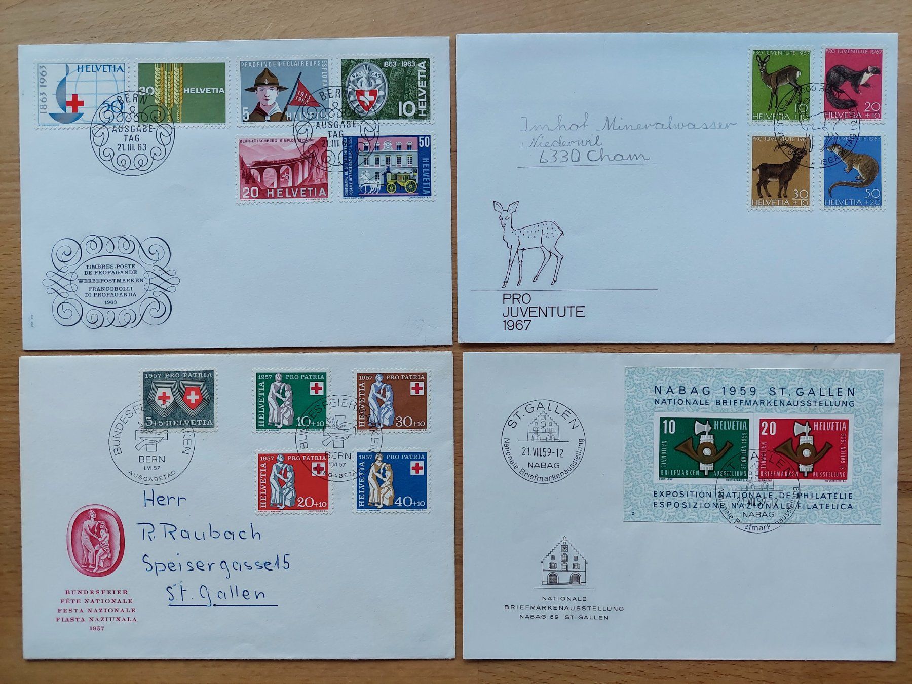Alle Briefmarken: Sammlung Briefe Pro Juventute – Gebraucht aus Obfelden von Foto_Bild_Kunst_Buch 1