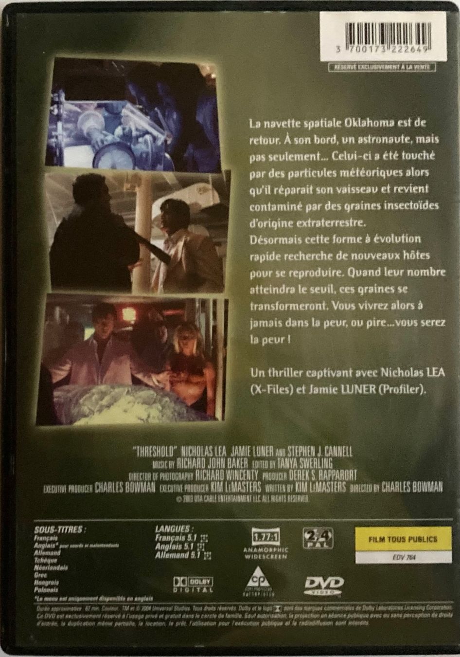 Alle DVDs: ULTIMATE LIMIT (ET SI L'ÉVOLUTION DU MONDE SE FAISAIT SANS L – Gebraucht aus Poliez-Pittet von Newtown-Records 1