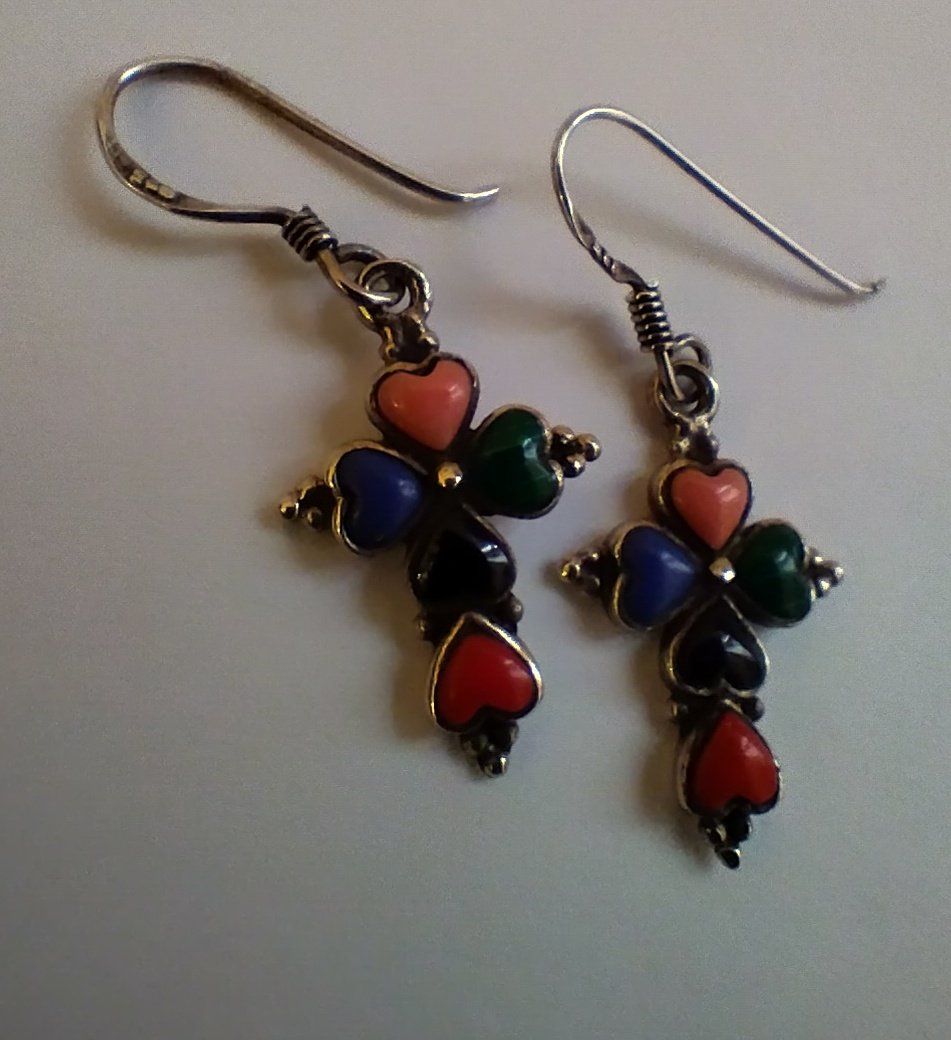 Orecchini pendenti & Orecchini a lobo: SILBER OHRRINGE 925 KREUZ - HERZ – Usato da Romanshorn venduto da Glitzer-Paradies 3