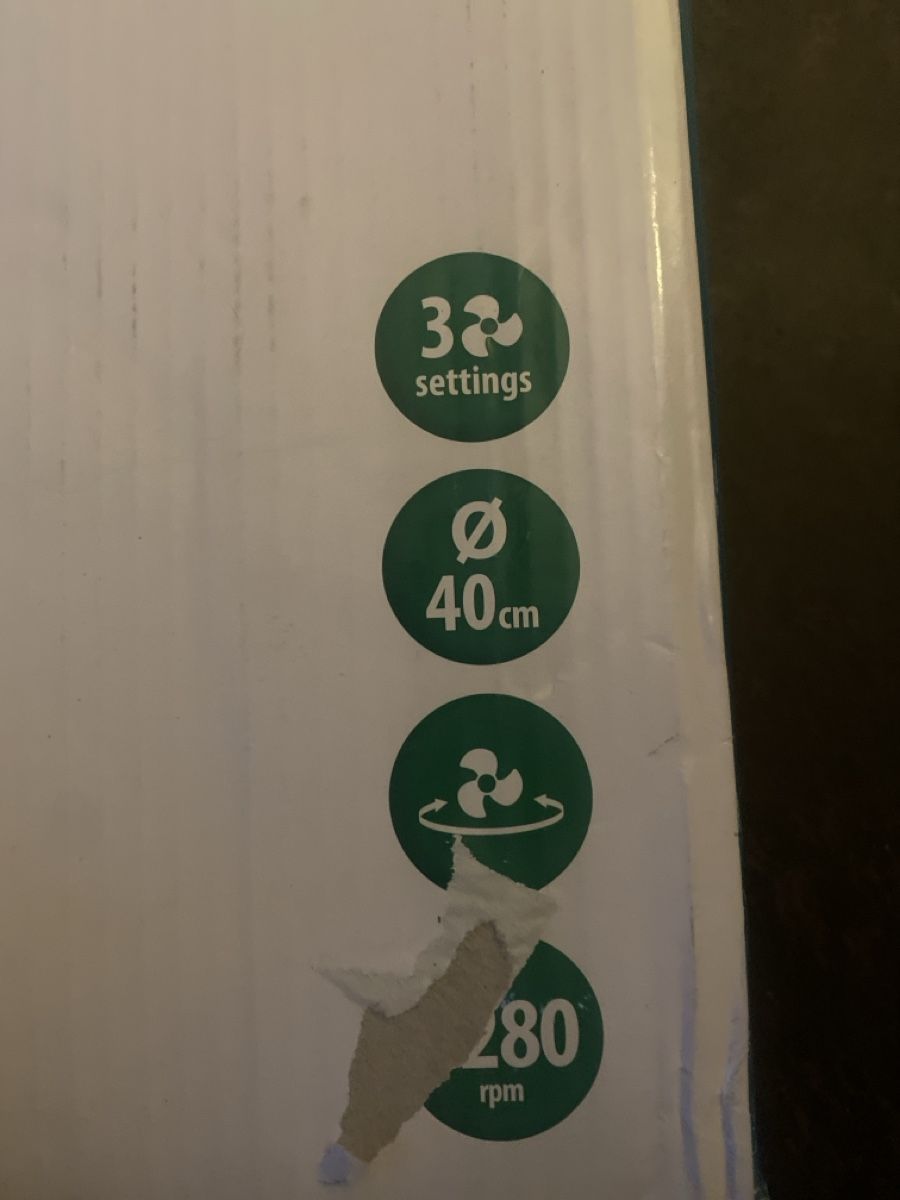 Ventilatori: Standventilator versilbert 40cm Durchmesser 128cm Höhe 50W n – Usato da Winterthur venduto da SinaMattheiss1 2
