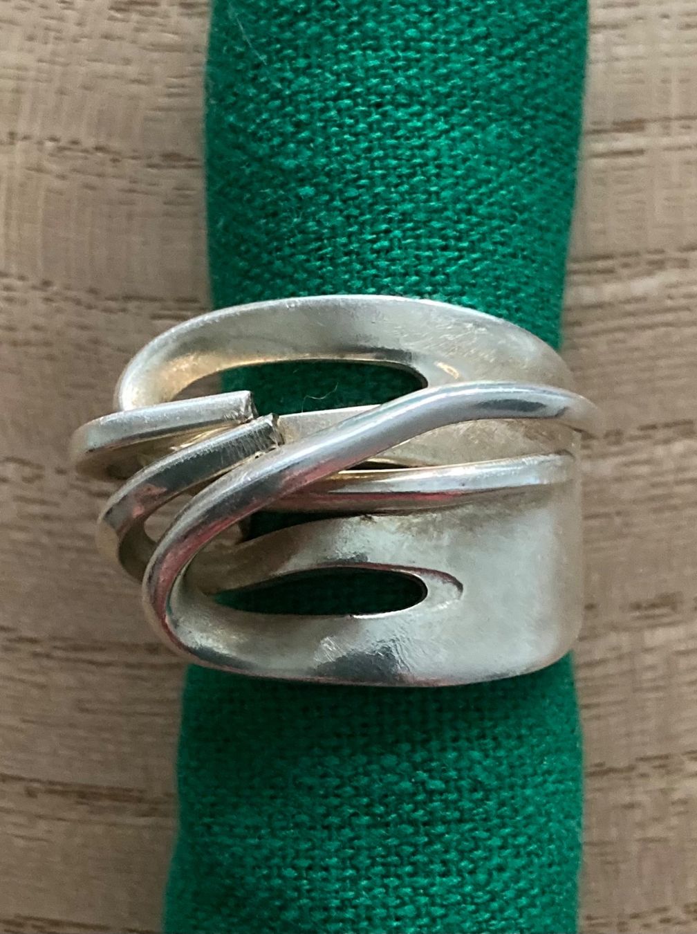 Ringe: Silber Ring aus Gabel gefertigt, Grösse 59 – Gebraucht aus Biel/Bienne von Murmeltier04 6
