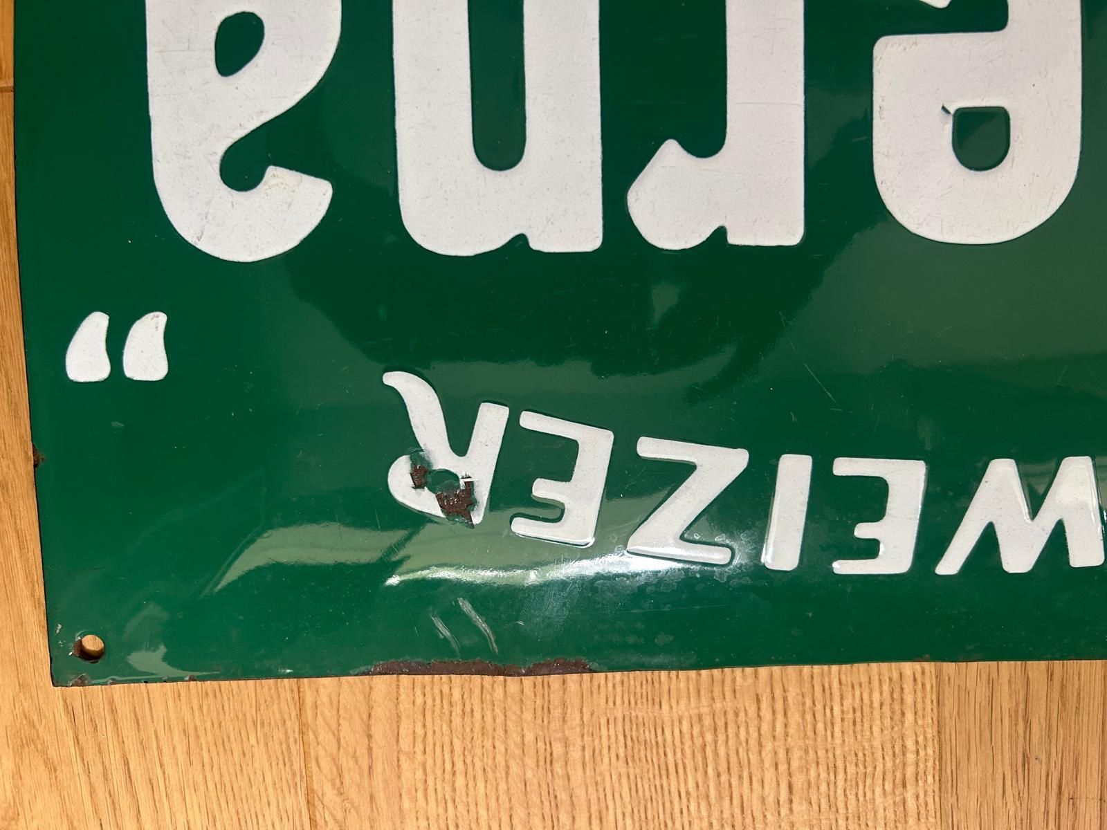 Insegne: **Antikes Emaille Reklameschild Lucerna Chocolade Schweiz** – Usato da Pieterlen venduto da GoOnStage 6