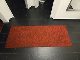 Schmutzfangmatte / Fussmatte 190cm/75cm rot-schwarz / NP 199