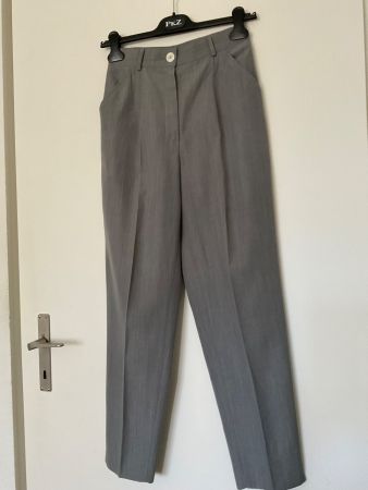 RIANI Wolle Mix Hose Gr 36 hellgrau