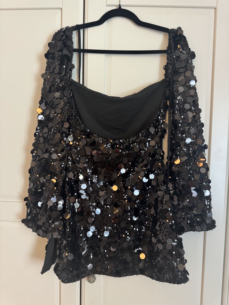 Vestiti: Sequin Mini Dress Long Sleeve Black US 2 – Nuovo (secondo la descrizione) da Zürich venduto da flo_8yph 5