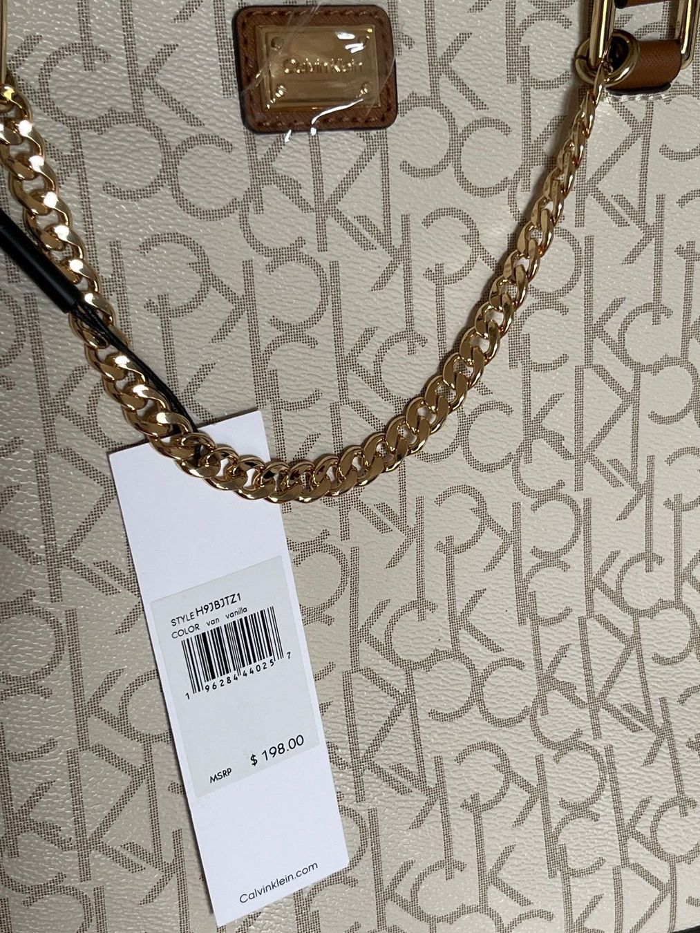 Calvin Klein Taschen für Damen: Calvin Klein - Handtasche, vanilla, Logoprint, Kette – Neu (gemäss Beschreibung) aus Luzern von Jiggy_8898 8