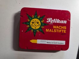 Vintage Pelikan Wachs Malstifte Blech Box