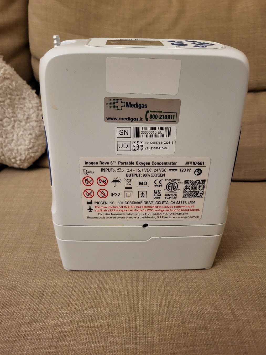 Attrezzature mediche: Inogen Rove 6 - Concentrateur d'oxygène portable – Usato da Genève venduto da dac_82ny 4