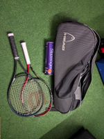 2 Tennisrackets Wilson und Prince mit Tasche gebraucht