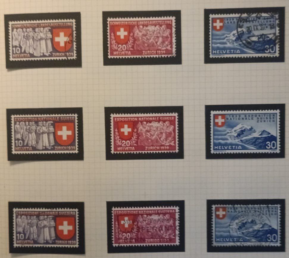 Tutti i francobolli: sellos Suiza 1939, National Exposition – Usato da Stein am Rhein venduto da tom_fq6v