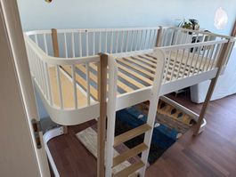Oliver Furniture Wood Einzelbett zu halbhohen Hochbett