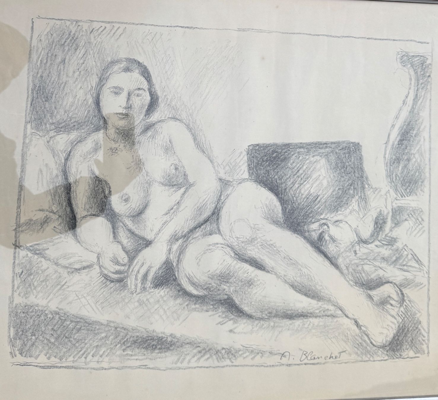 Grafiken & Lithographien: A. Blanchet -  Zeichnung - Akt - Gerahmt – Gebraucht aus Sachseln von BONATI01 2