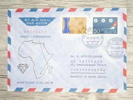 TR102 Enveloppe + Timbre Suisse 1968 Theme Aviation