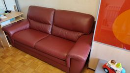 Sofa poltrone vrai cuir 96x200cm état neuf