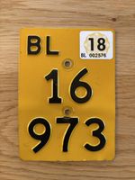 Mofanummer Nummernschild Mofa Töffli Basel Land BL 16 973