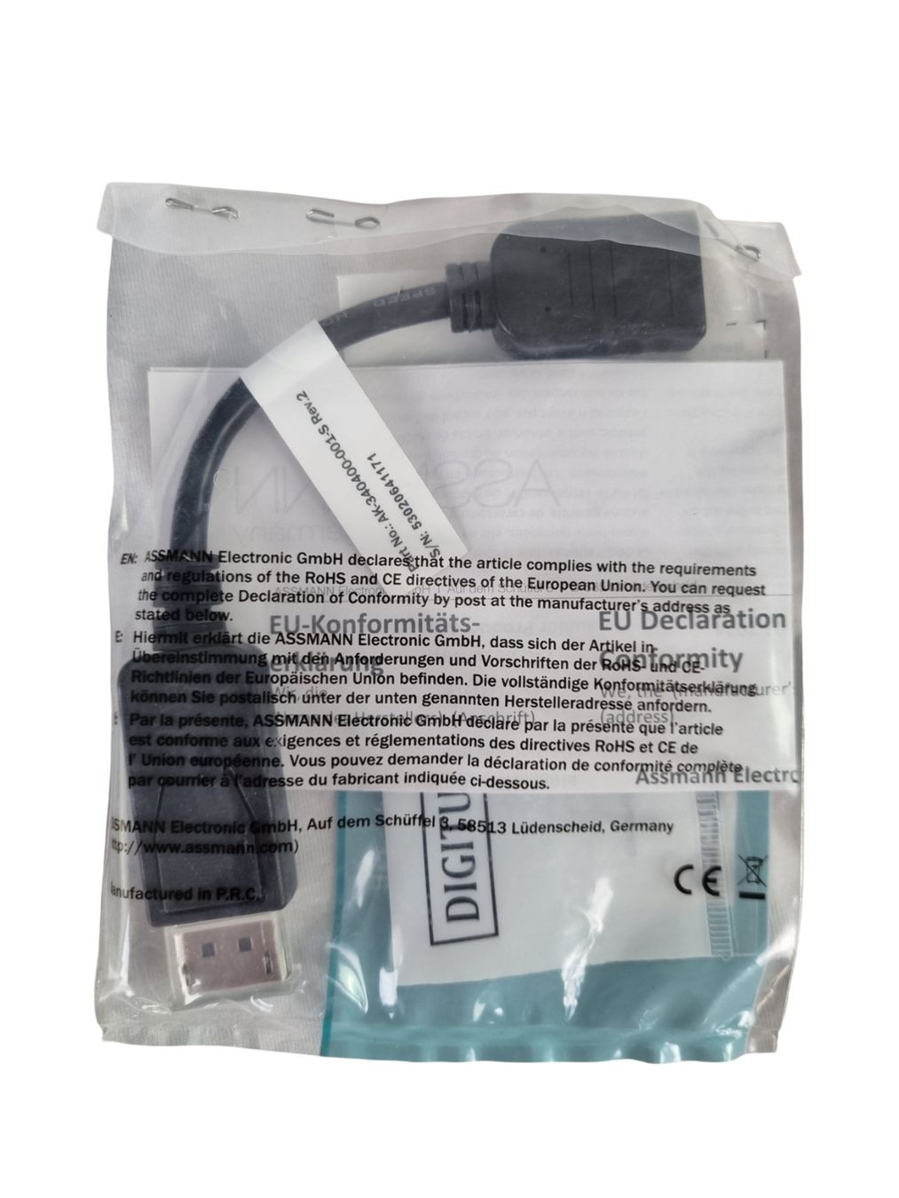 Lecteurs & Adaptateurs: DIGITUS DisplayPort Adapter Kabel – Neuf (Voir description) à Wangen b. Olten par Restwert_Wangen 1