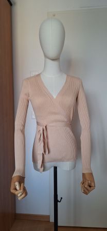 Kookai, pull cache-coeur beige