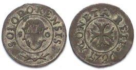 Schweiz - Solothurn SOLOTHURN Vierer 1796 Billon